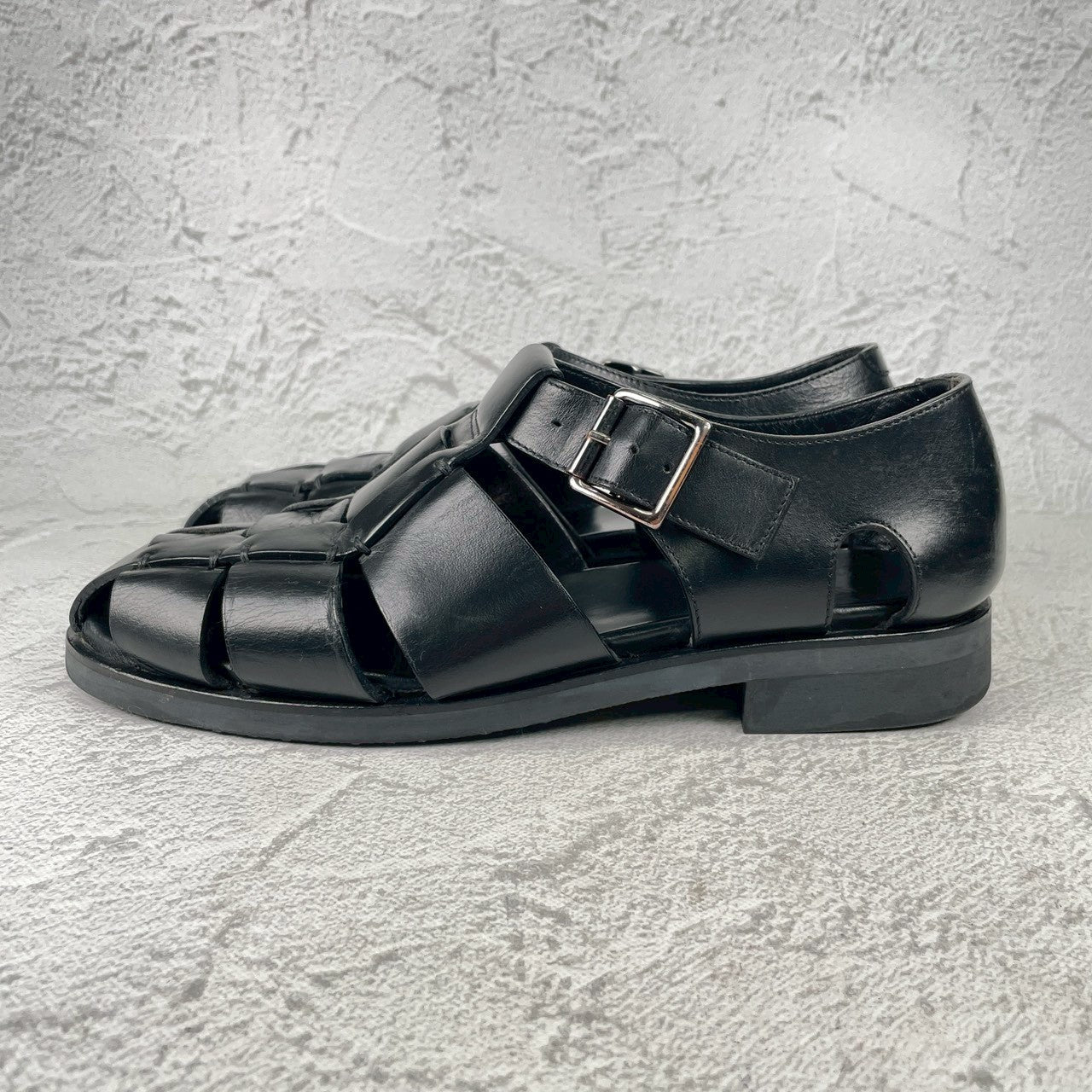 【大人の夏を格上げする】Paraboot パラブーツ PACIFIC パシフィック グルカサンダル 黒 ブラック EU40 / 24.5~25.0cm【Ｗ3576】
