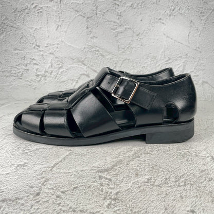 【大人の夏を格上げする】Paraboot パラブーツ PACIFIC パシフィック グルカサンダル 黒 ブラック EU40 / 24.5~25.0cm【Ｗ3576】