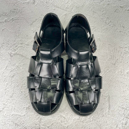 【大人の夏を格上げする】Paraboot パラブーツ PACIFIC パシフィック グルカサンダル 黒 ブラック EU40 / 24.5~25.0cm【Ｗ3576】
