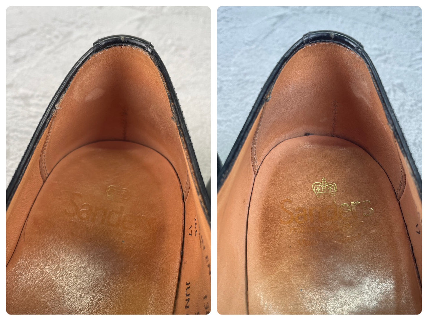 SANDERS サンダース MILITARY DERBY SHOE 1384B ミリタリー ダービー シューズ 黒 ブラック UK7.5 / 26.5cm【W3575】