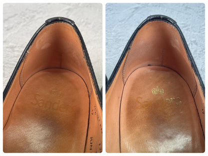 SANDERS サンダース MILITARY DERBY SHOE 1384B ミリタリー ダービー シューズ 黒 ブラック UK7.5 / 26.5cm【W3575】