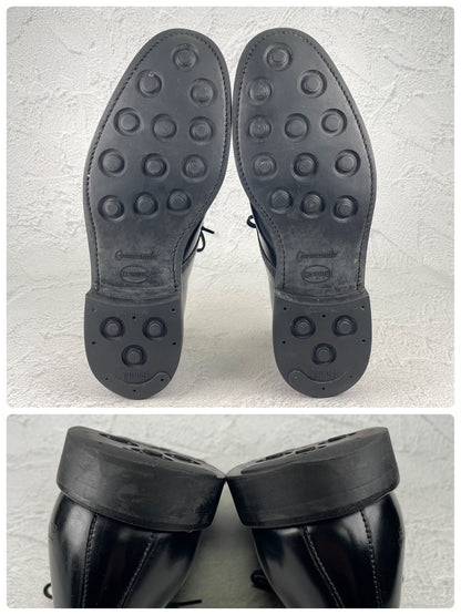SANDERS サンダース MILITARY DERBY SHOE 1384B ミリタリー ダービー シューズ 黒 ブラック UK7.5 / 26.5cm【W3575】