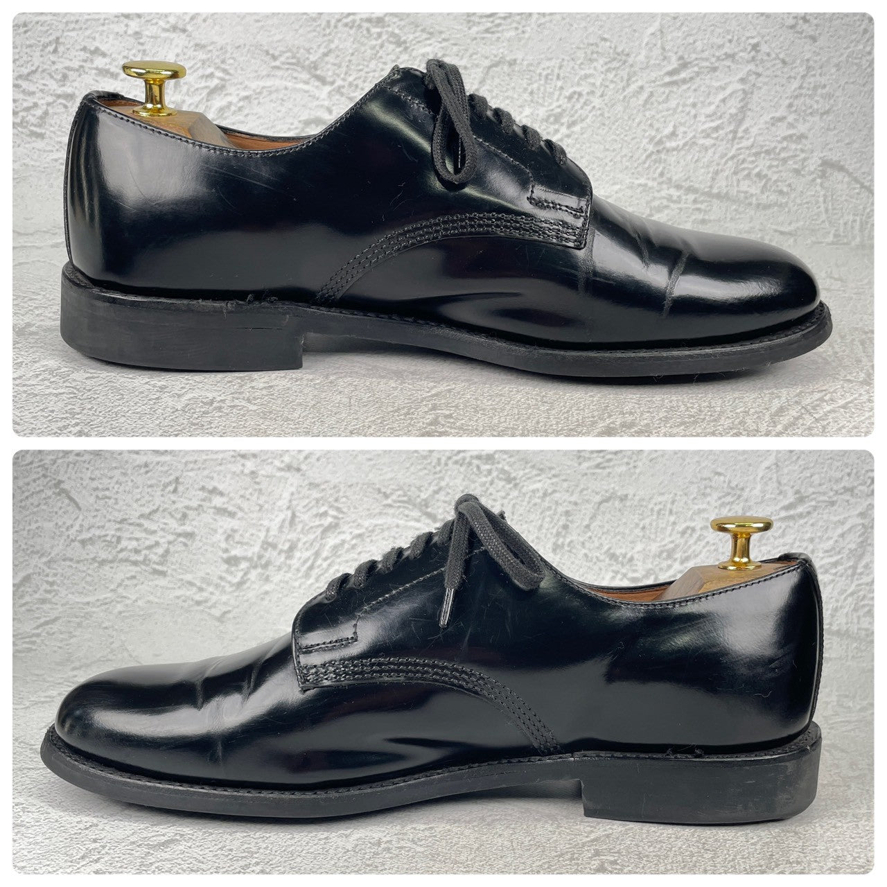 SANDERS サンダース MILITARY DERBY SHOE 1384B ミリタリー ダービー シューズ 黒 ブラック UK7.5 / 26.5cm【W3575】