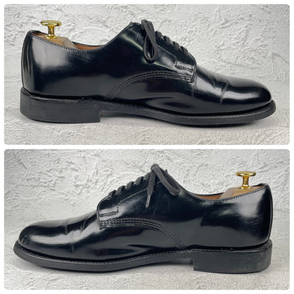 SANDERS サンダース MILITARY DERBY SHOE 1384B ミリタリー ダービー シューズ 黒 ブラック UK7.5 / 26.5cm【W3575】
