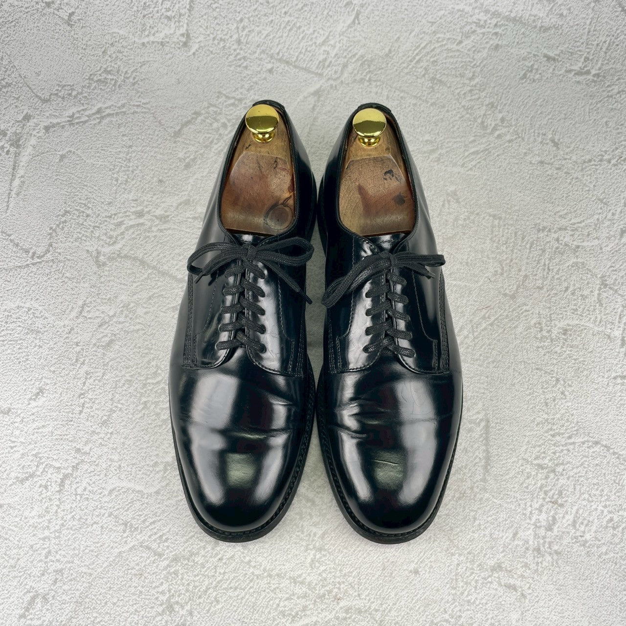 SANDERS サンダース MILITARY DERBY SHOE 1384B ミリタリー ダービー シューズ 黒 ブラック UK7.5 / 26.5cm【W3575】