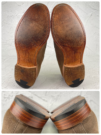 Church's チャーチ FOSBURY フォスバリー タッセルローファー スエード 薄茶 ベージュ系 UK7 / 25.5cm【Ｗ3574】