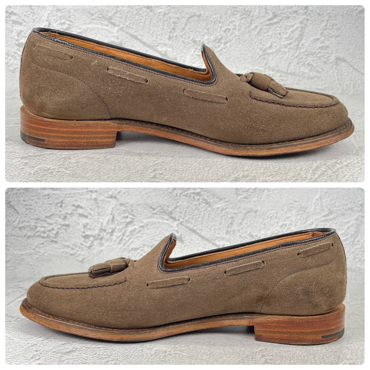 Church's チャーチ FOSBURY フォスバリー タッセルローファー スエード 薄茶 ベージュ系 UK7 / 25.5cm【Ｗ3574】