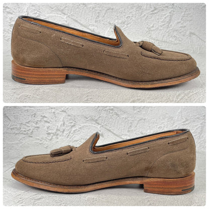 Church's チャーチ FOSBURY フォスバリー タッセルローファー スエード 薄茶 ベージュ系 UK7 / 25.5cm【Ｗ3574】