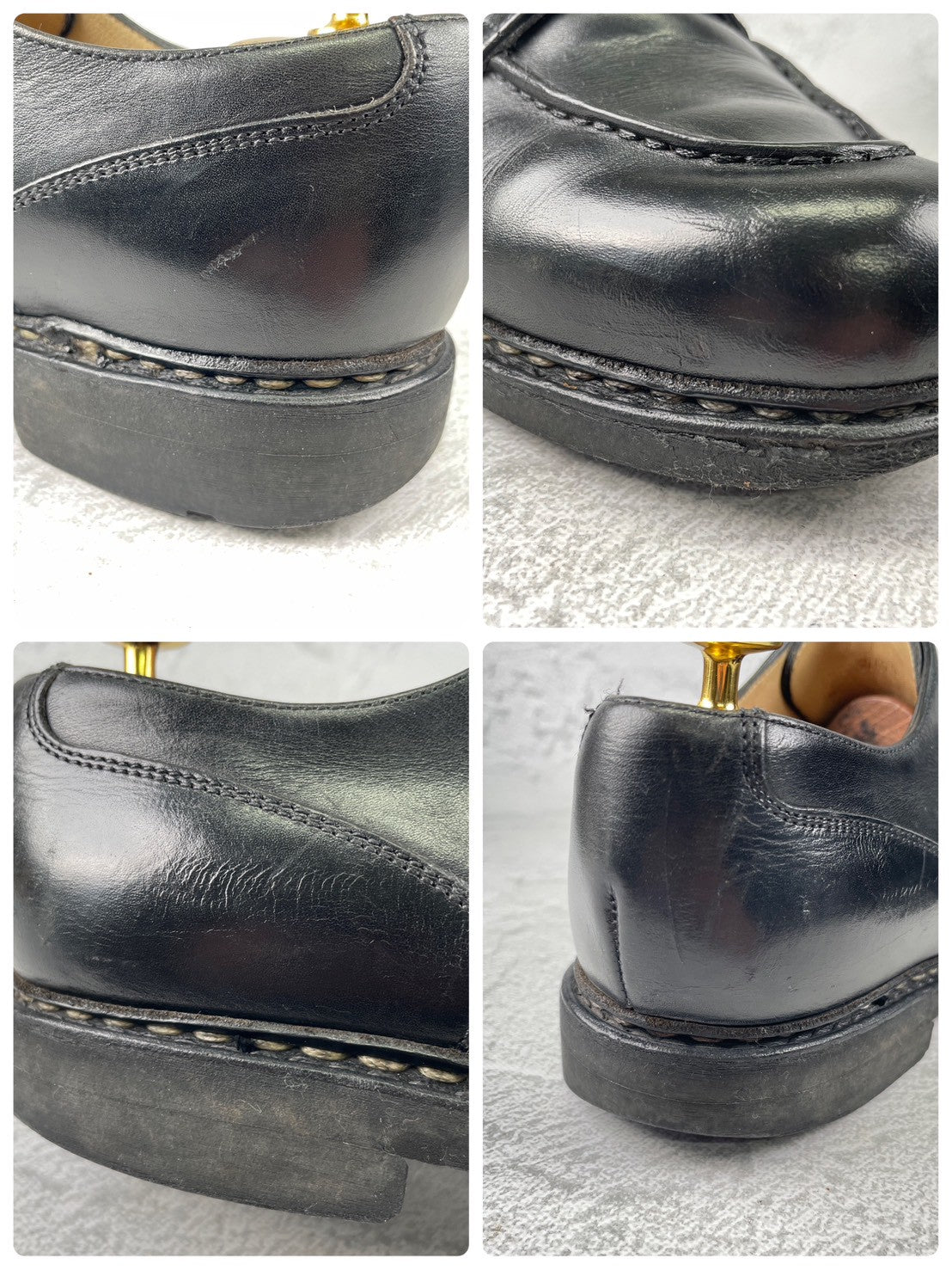 Paraboot パラブーツ CHAMBORD シャンボード Uチップ 外羽根 黒 ブラック UK6.5 / 25.0cm【Ｗ3573】