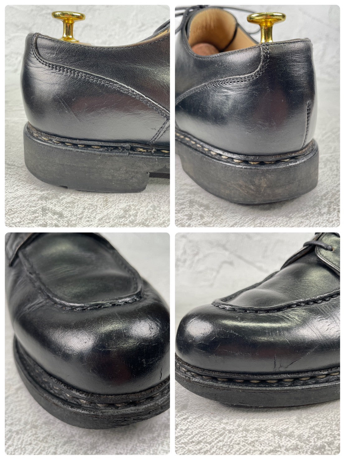 Paraboot パラブーツ CHAMBORD シャンボード Uチップ 外羽根 黒 ブラック UK6.5 / 25.0cm【Ｗ3573】
