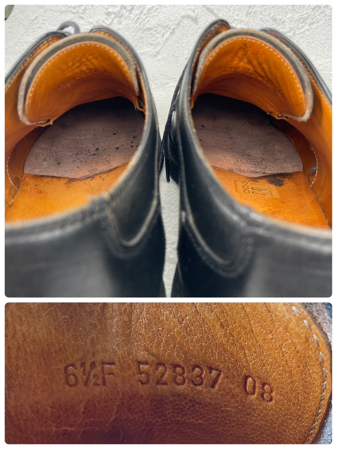 Paraboot パラブーツ AVIGNON アヴィニョン Uチップ 外羽根 黒 ブラック UK6.5 / 25.0cm【Ｗ3572】
