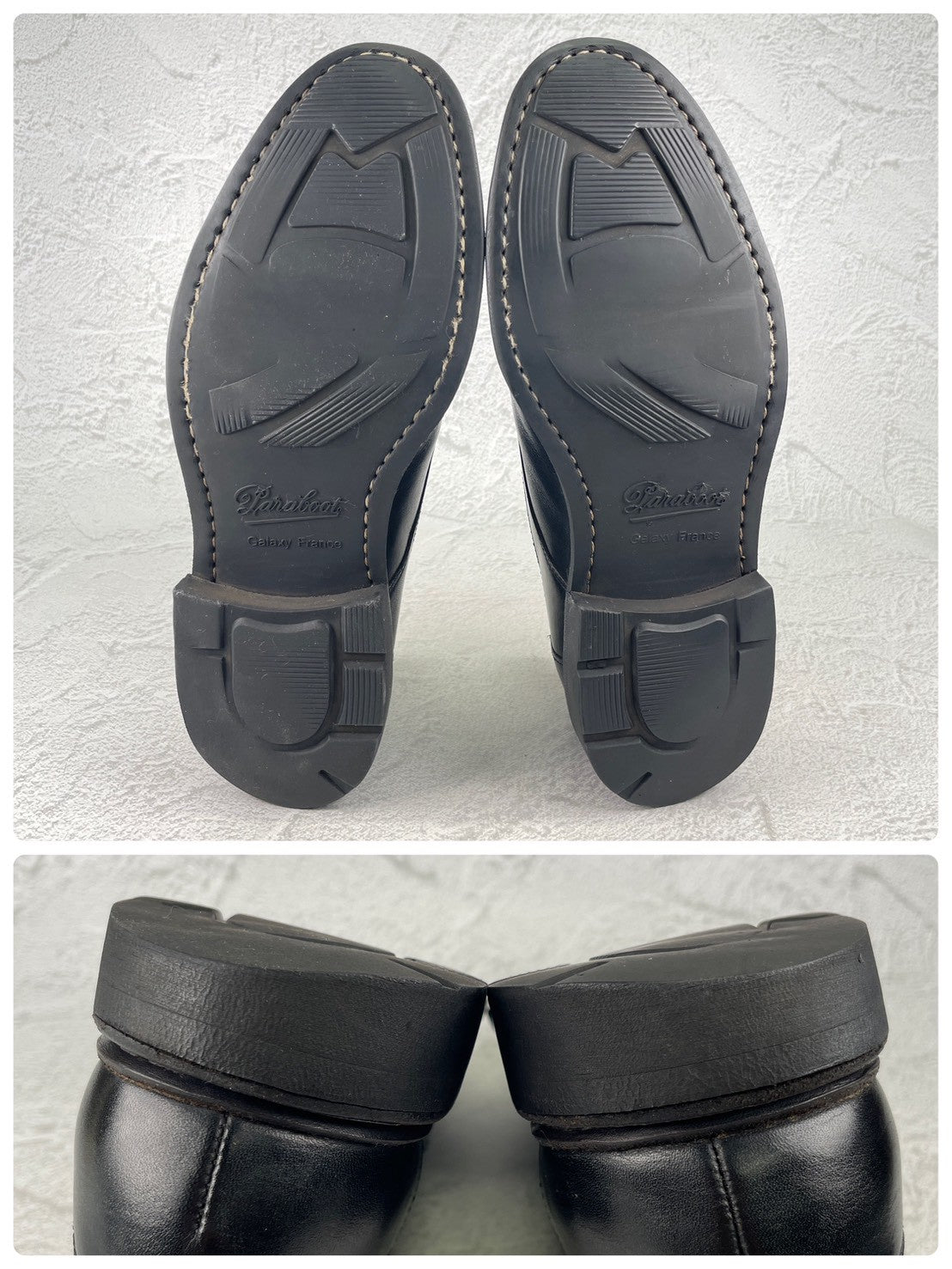 Paraboot パラブーツ AVIGNON アヴィニョン Uチップ 外羽根 黒 ブラック UK6.5 / 25.0cm【Ｗ3572】