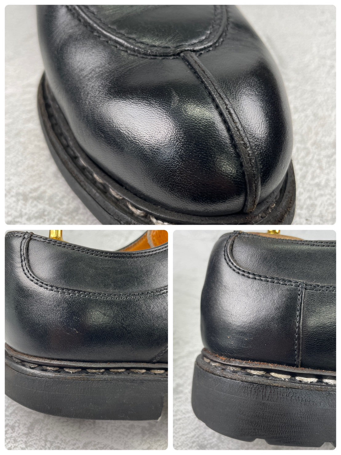 Paraboot パラブーツ AVIGNON アヴィニョン Uチップ 外羽根 黒 ブラック UK6.5 / 25.0cm【Ｗ3572】