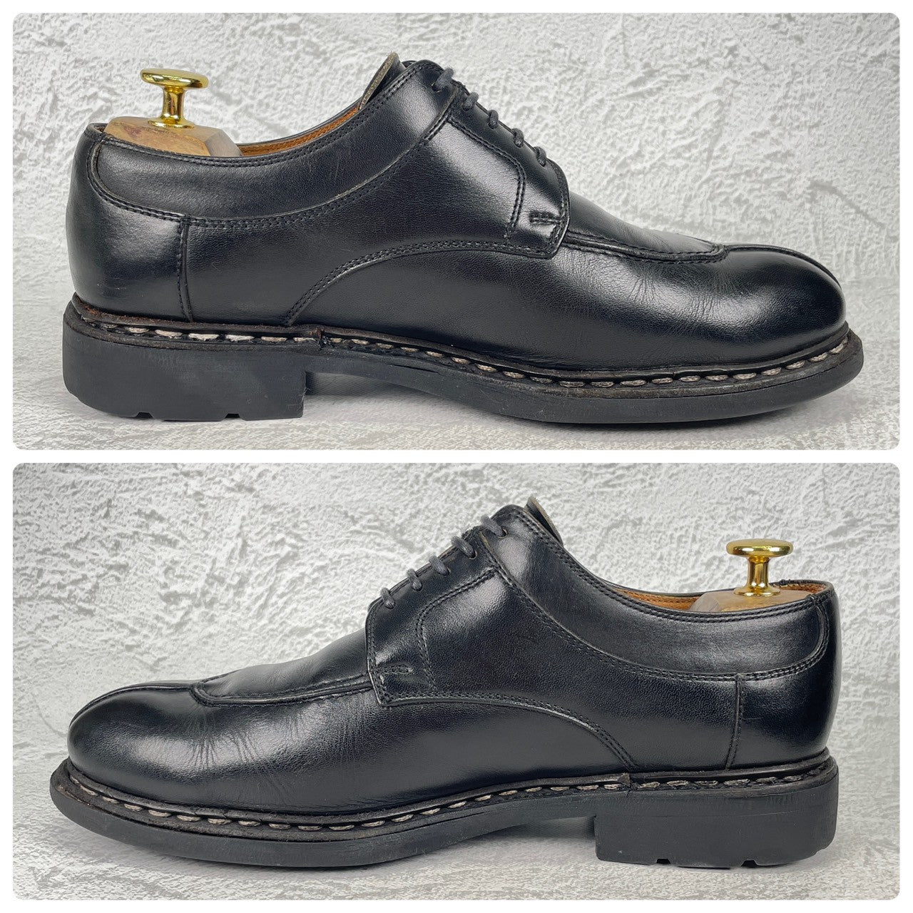 Paraboot パラブーツ AVIGNON アヴィニョン Uチップ 外羽根 黒 ブラック UK6.5 / 25.0cm【Ｗ3572】