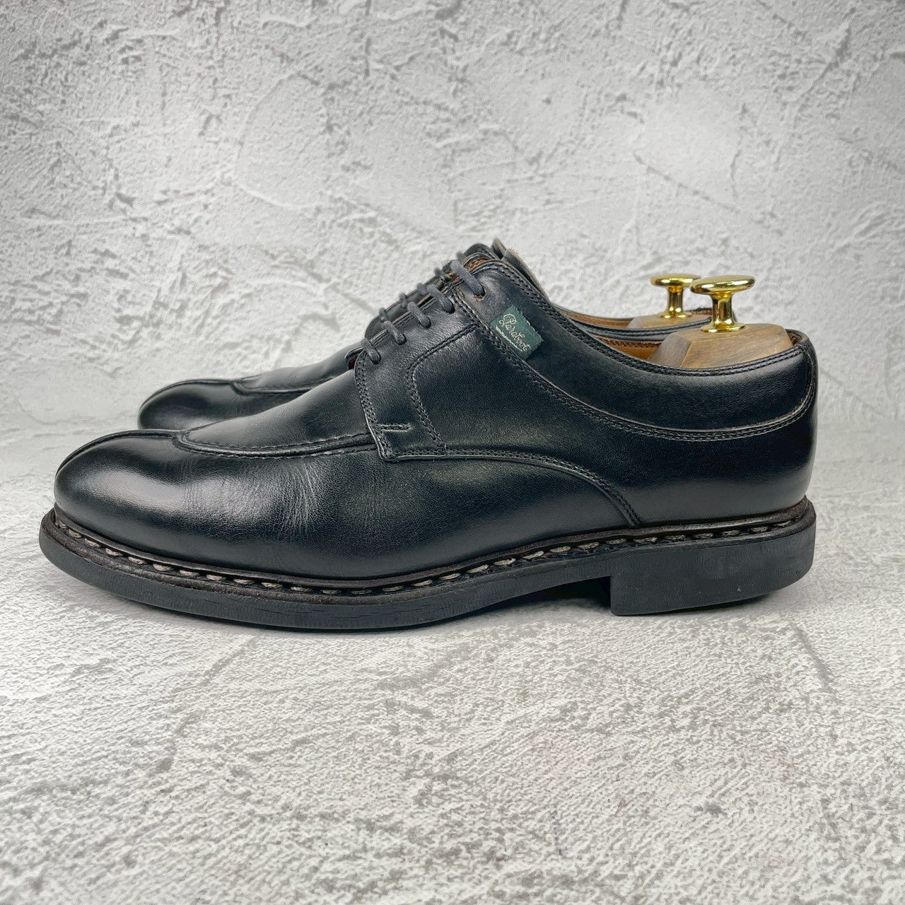 Paraboot パラブーツ AVIGNON アヴィニョン Uチップ 外羽根 黒 ブラック UK6.5 / 25.0cm【Ｗ3572】