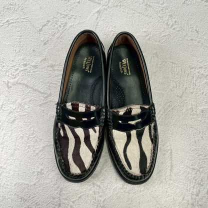 【存在感のある足元】G.H.BASS ジーエイチバス LARSON ZEBRA ラーソン ゼブラ BA41088 US6 / UK4 / EU37 / 23.0cm【Ｗ3582】