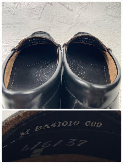 【良品】G.H.BASS ジーエイチバス LARSON ラーソン BA41010 コインローファー 黒 US6 / UK4 / EU37 / 23.0cm【Ｗ3581】 Black