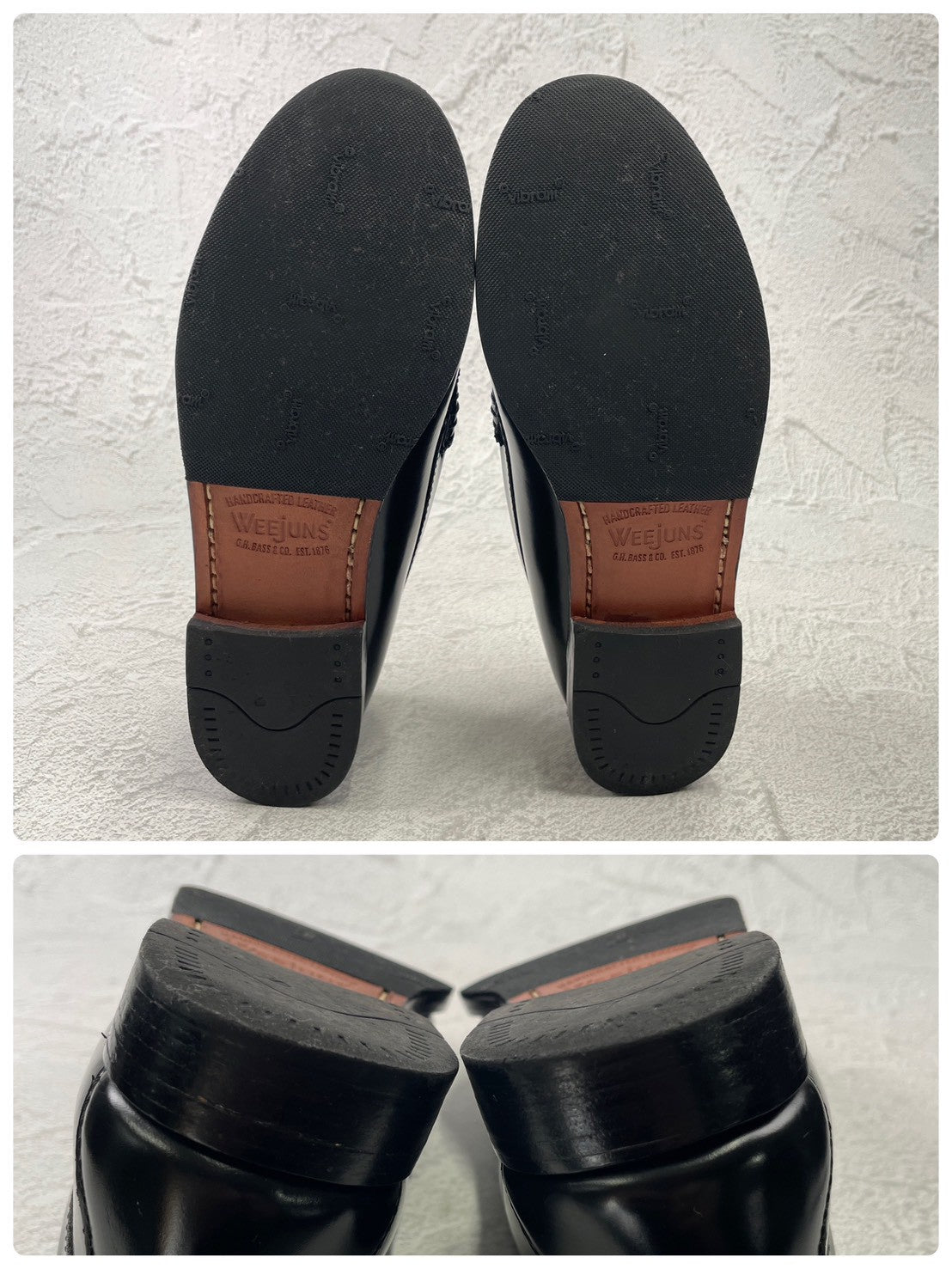 【良品】G.H.BASS ジーエイチバス LARSON ラーソン BA41010 コインローファー 黒 US6 / UK4 / EU37 / 23.0cm【Ｗ3581】 Black