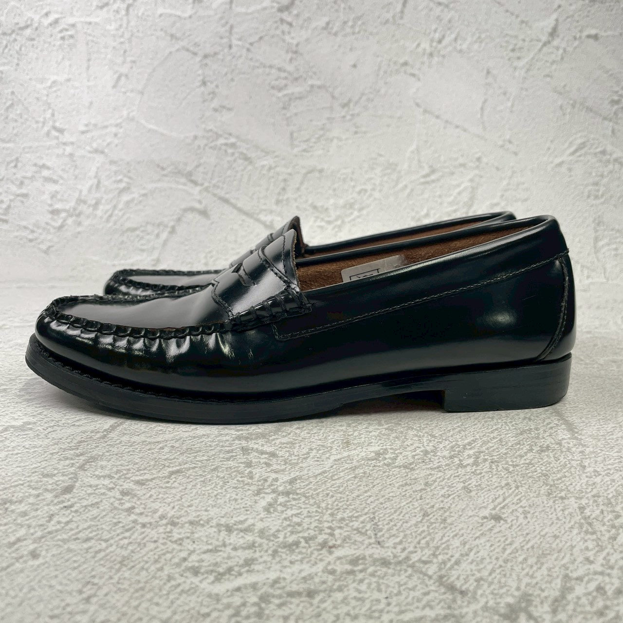 【良品】G.H.BASS ジーエイチバス LARSON ラーソン BA41010 コインローファー 黒 US6 / UK4 / EU37 / 23.0cm【Ｗ3581】 Black