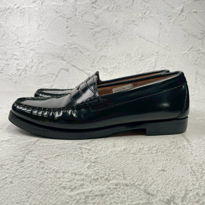【良品】G.H.BASS ジーエイチバス LARSON ラーソン BA41010 コインローファー 黒 US6 / UK4 / EU37 / 23.0cm【Ｗ3581】 Black