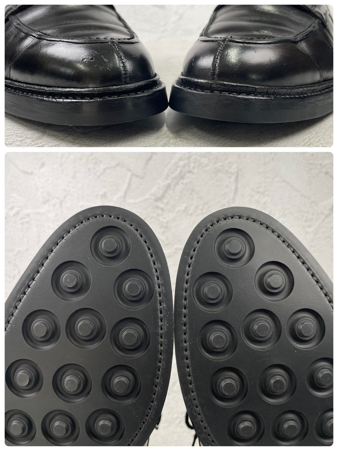 【オールソール済み】CROCKETT&JONES クロケットアンドジョーンズ DURHAM ダラム Uチップ 外羽根 黒 ブラック UK6 / 24.5cm【Ｗ3589】