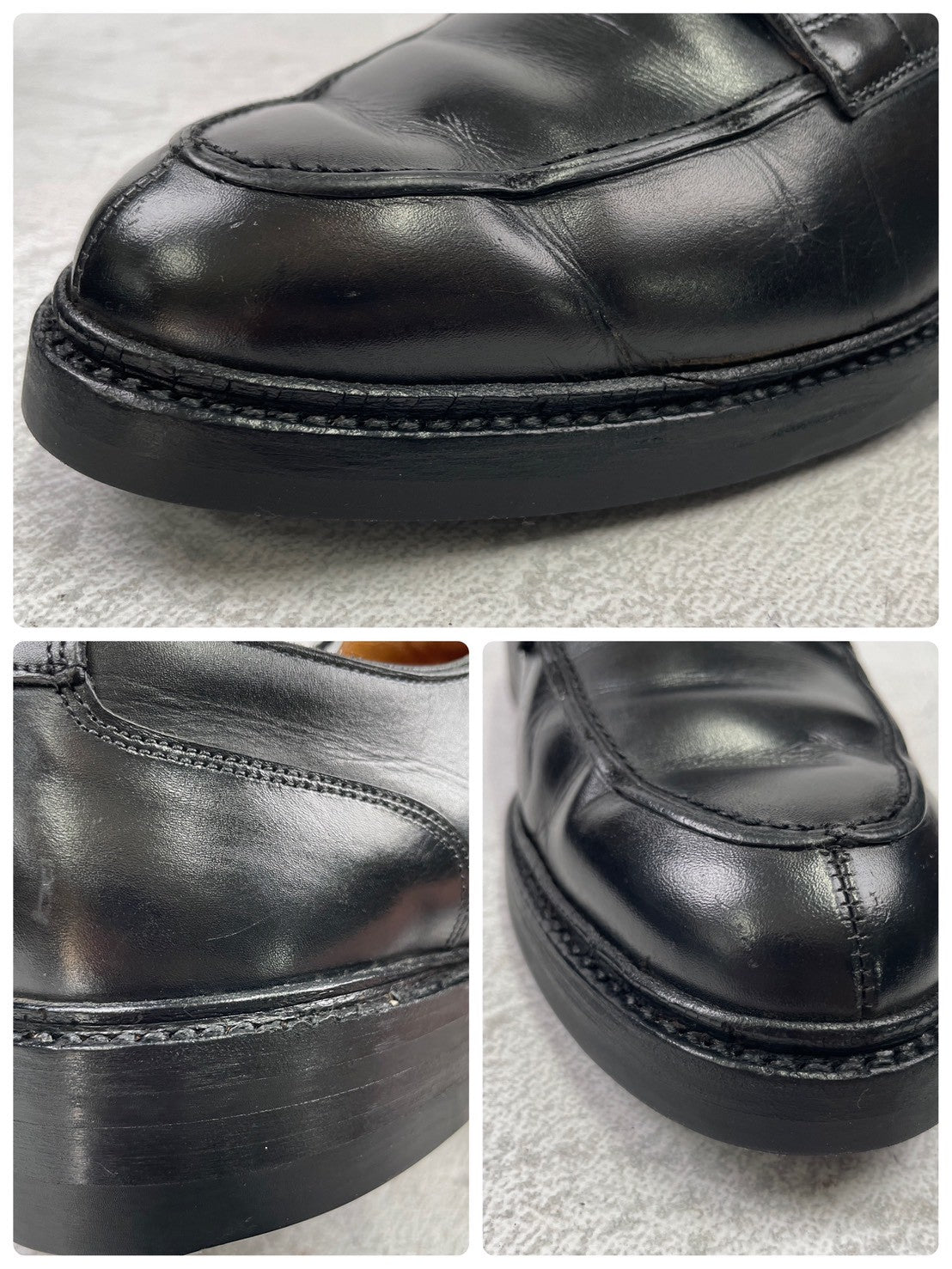 【オールソール済み】CROCKETT&JONES クロケットアンドジョーンズ DURHAM ダラム Uチップ 外羽根 黒 ブラック UK6 / 24.5cm【Ｗ3589】