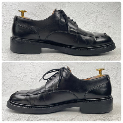 【オールソール済み】CROCKETT&JONES クロケットアンドジョーンズ DURHAM ダラム Uチップ 外羽根 黒 ブラック UK6 / 24.5cm【Ｗ3589】