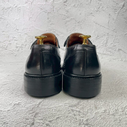 【オールソール済み】CROCKETT&JONES クロケットアンドジョーンズ DURHAM ダラム Uチップ 外羽根 黒 ブラック UK6 / 24.5cm【Ｗ3589】
