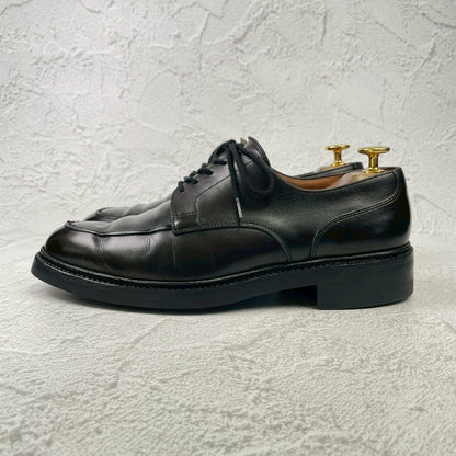 【オールソール済み】CROCKETT&JONES クロケットアンドジョーンズ DURHAM ダラム Uチップ 外羽根 黒 ブラック UK6 / 24.5cm【Ｗ3589】