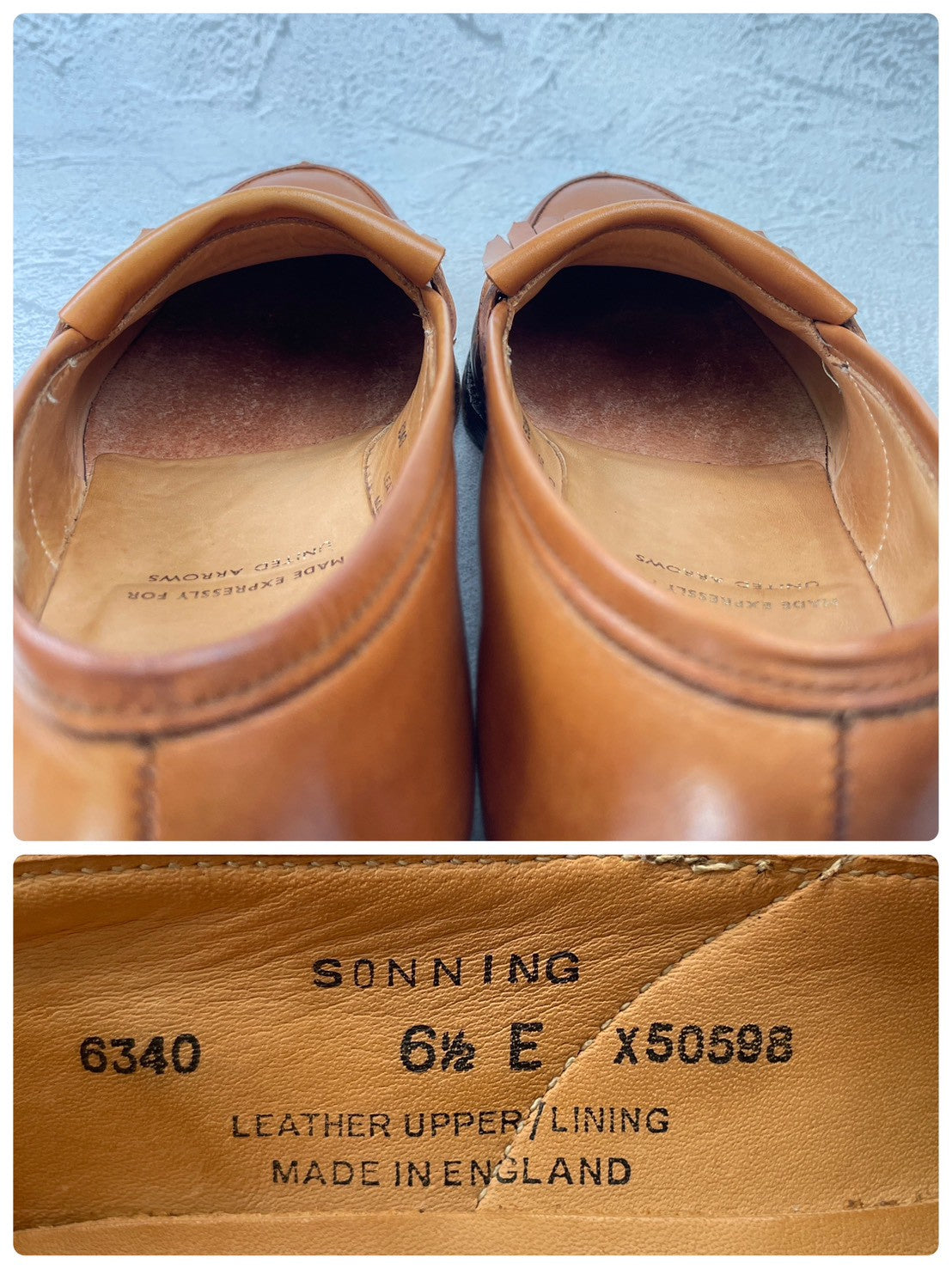 【美品】CROCKETT&JONES クロケットアンドジョーンズ SONNING ソニング UNITED ARROWS別注 タッセルローファー キルト 茶 ブラウン UK6.5 / 25.0cm【Ｗ3587】