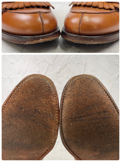 【美品】CROCKETT&JONES クロケットアンドジョーンズ SONNING ソニング UNITED ARROWS別注 タッセルローファー キルト 茶 ブラウン UK6.5 / 25.0cm【Ｗ3587】