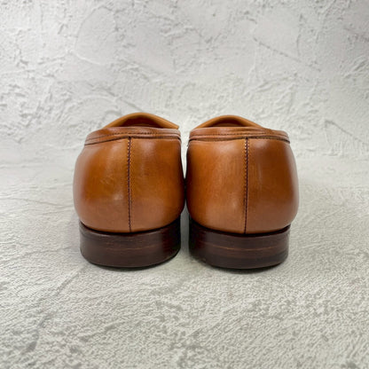 【美品】CROCKETT&JONES クロケットアンドジョーンズ SONNING ソニング UNITED ARROWS別注 タッセルローファー キルト 茶 ブラウン UK6.5 / 25.0cm【Ｗ3587】