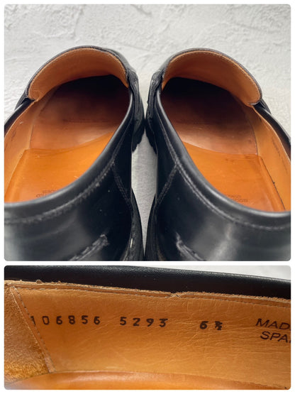 Berwick バーウィック 5293 BCVLBK コインローファー 黒 ブラック UK6.5 / 25.5cm【Ｗ3586】