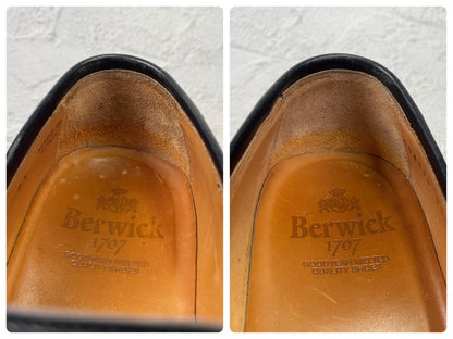 Berwick バーウィック 5293 BCVLBK コインローファー 黒 ブラック UK6.5 / 25.5cm【Ｗ3586】