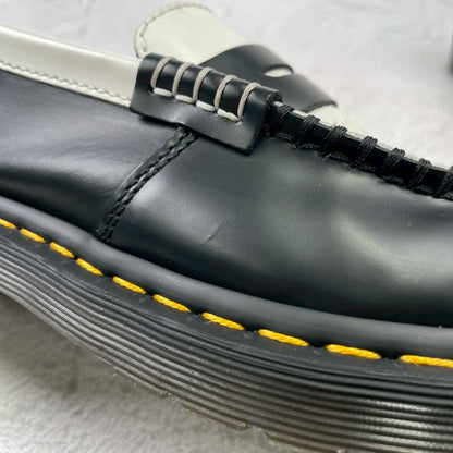【美品】Dr.Martens ドクターマーチン PENTON ペントン コインローファー バイカラー 黒 白 UK5 / 24.0cm【Ｗ3584】Black White