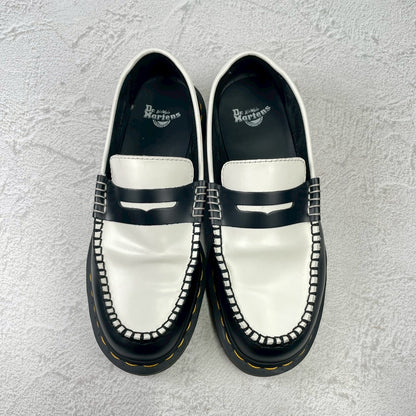 【美品】Dr.Martens ドクターマーチン PENTON ペントン コインローファー バイカラー 黒 白 UK5 / 24.0cm【Ｗ3584】Black White