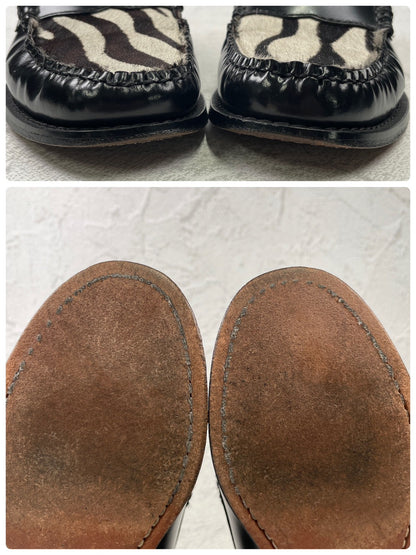 【存在感のある足元】G.H.BASS ジーエイチバス LARSON ZEBRA ラーソン ゼブラ BA41088 US6 / UK4 / EU37 / 23.0cm【Ｗ3582】