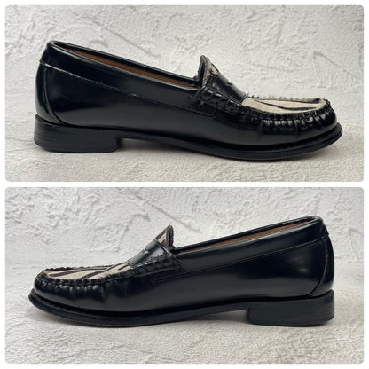 【存在感のある足元】G.H.BASS ジーエイチバス LARSON ZEBRA ラーソン ゼブラ BA41088 US6 / UK4 / EU37 / 23.0cm【Ｗ3582】
