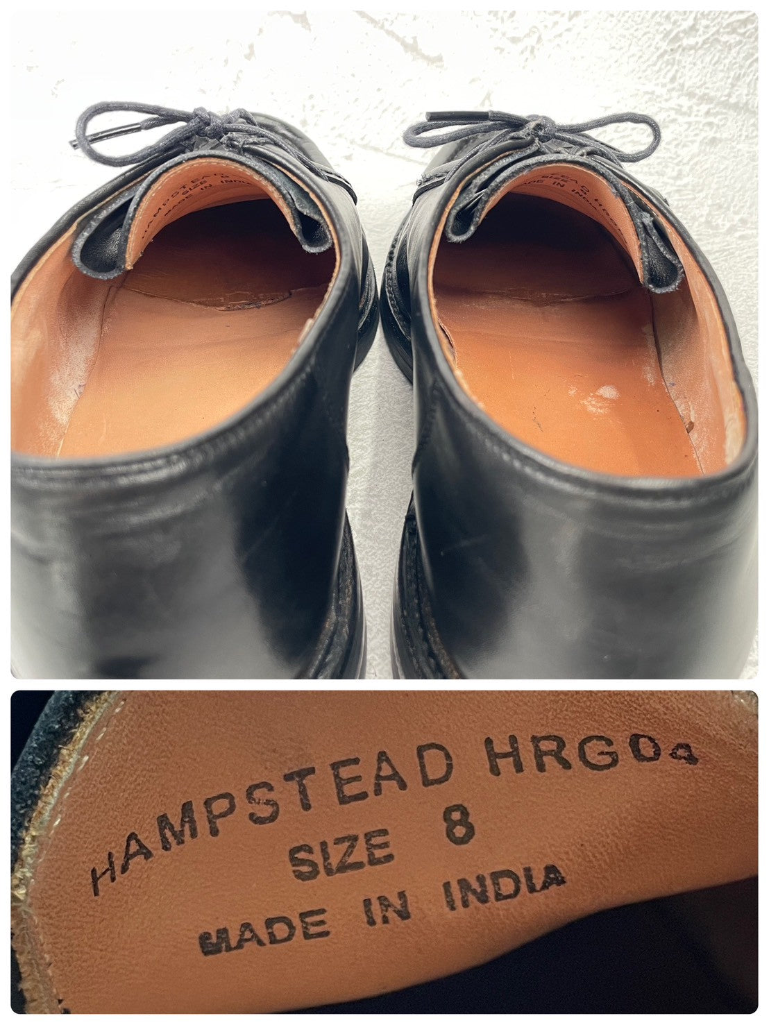 【美品】HARROGATE ハロゲイト HAMPSTEAD ハンプステッド チロリアンシューズ 黒 ブラック UK8 / 26.5cm【Ｗ3593】