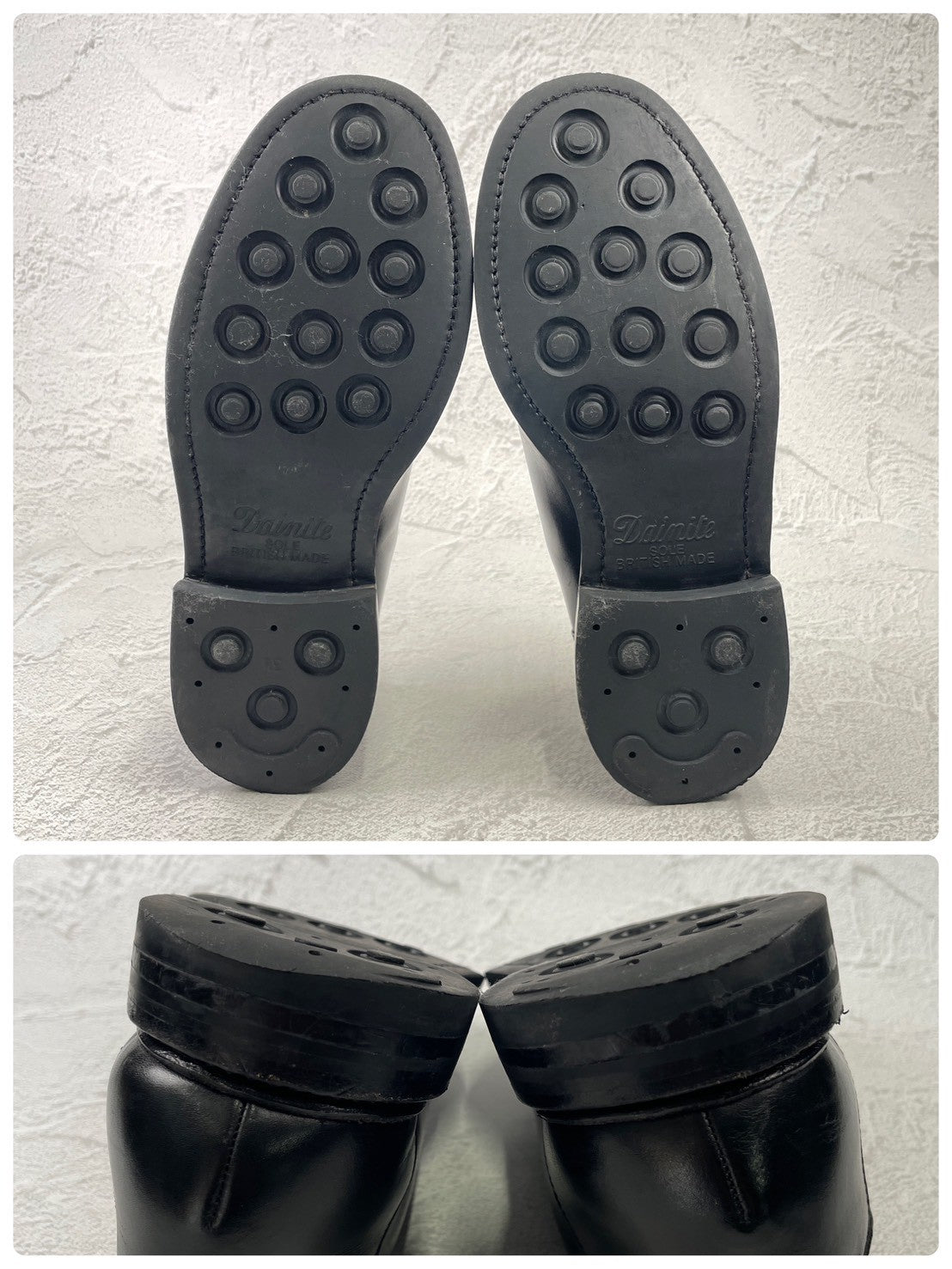【美品】HARROGATE ハロゲイト HAMPSTEAD ハンプステッド チロリアンシューズ 黒 ブラック UK8 / 26.5cm【Ｗ3593】