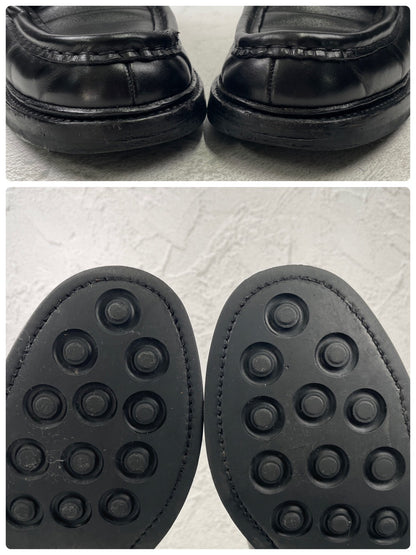 【美品】HARROGATE ハロゲイト HAMPSTEAD ハンプステッド チロリアンシューズ 黒 ブラック UK8 / 26.5cm【Ｗ3593】