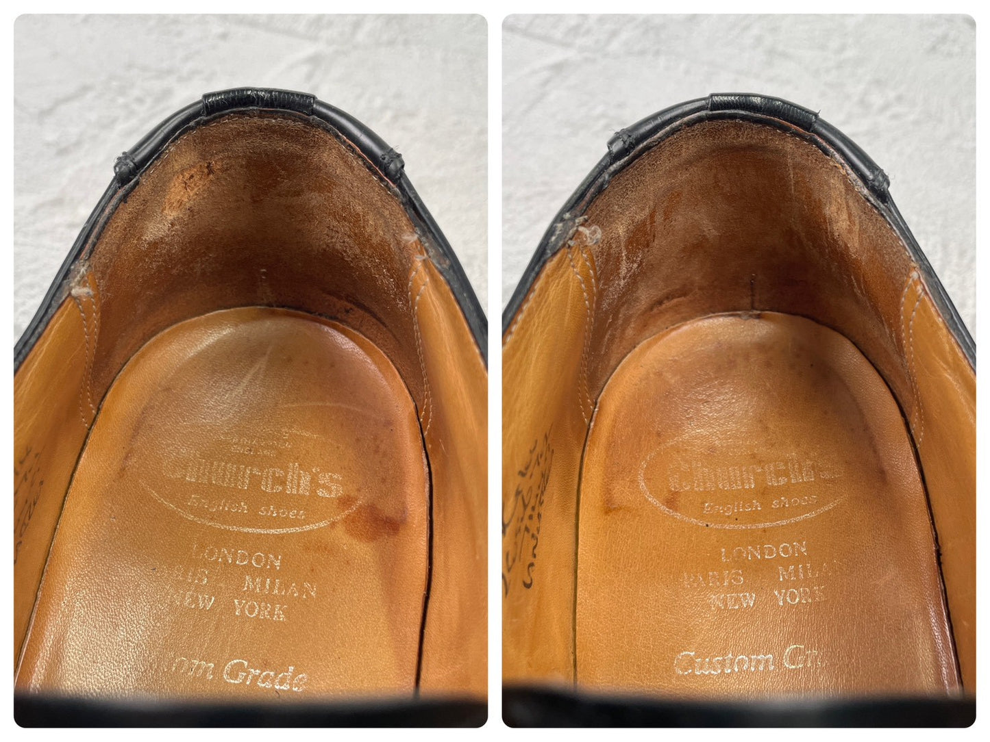 Church's チャーチ ストレート 内羽根 100ラスト 黒 ブラック UK9.5 / 28.0cm【Ｗ3595】