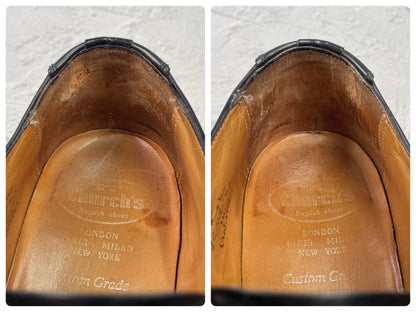 Church's チャーチ ストレート 内羽根 100ラスト 黒 ブラック UK9.5 / 28.0cm【Ｗ3595】