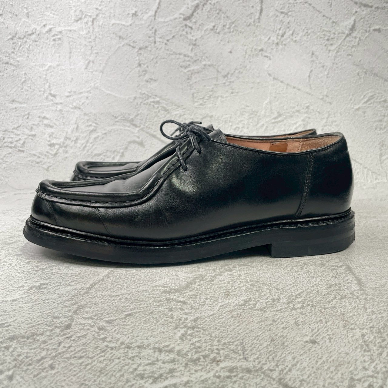 【美品】HARROGATE ハロゲイト HAMPSTEAD ハンプステッド チロリアンシューズ 黒 ブラック UK8 / 26.5cm【Ｗ3593】