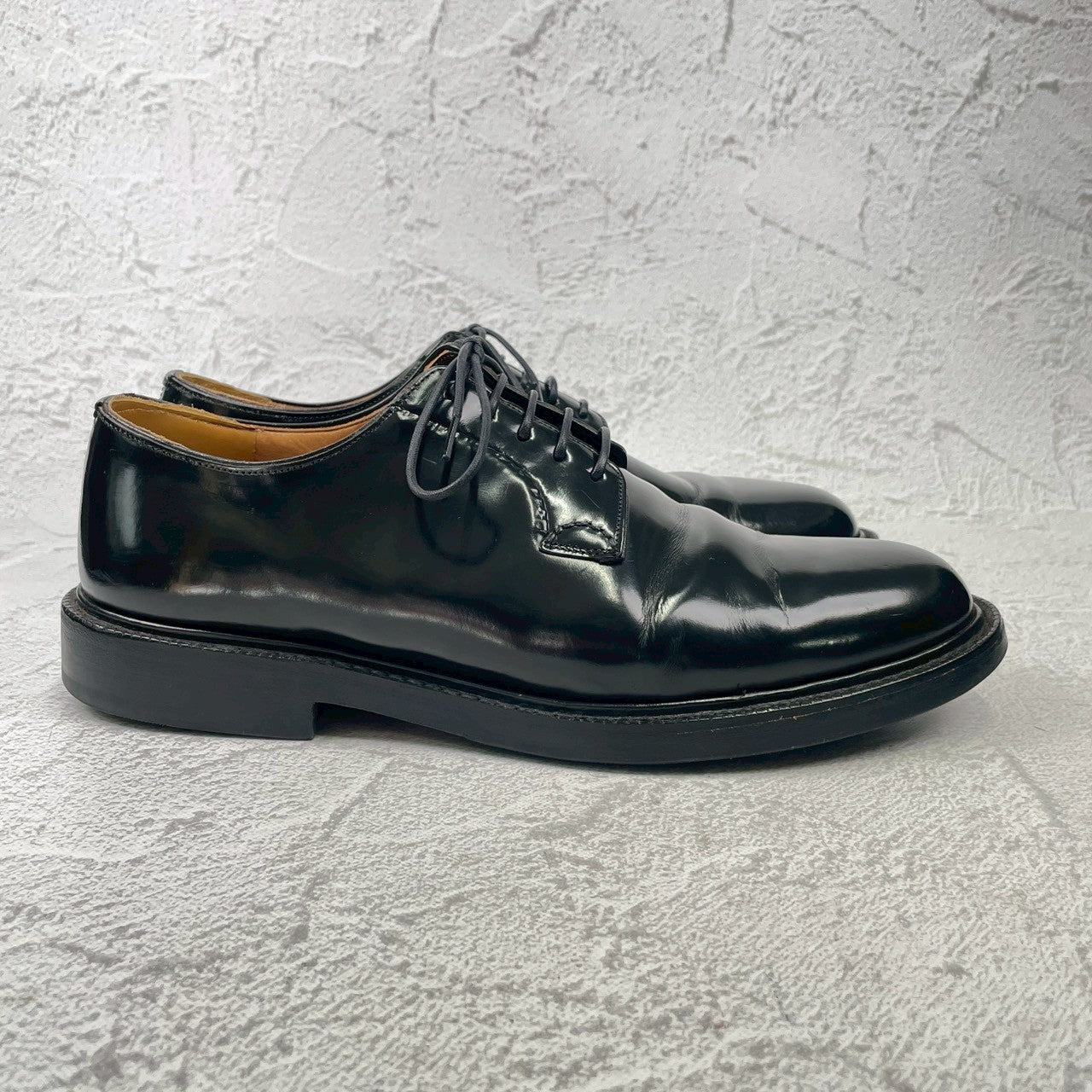 【名品】Church's チャーチ SHANNON シャノン プレーン 外羽根 黒 ブラック UK7 / 25.5cm【W3592】