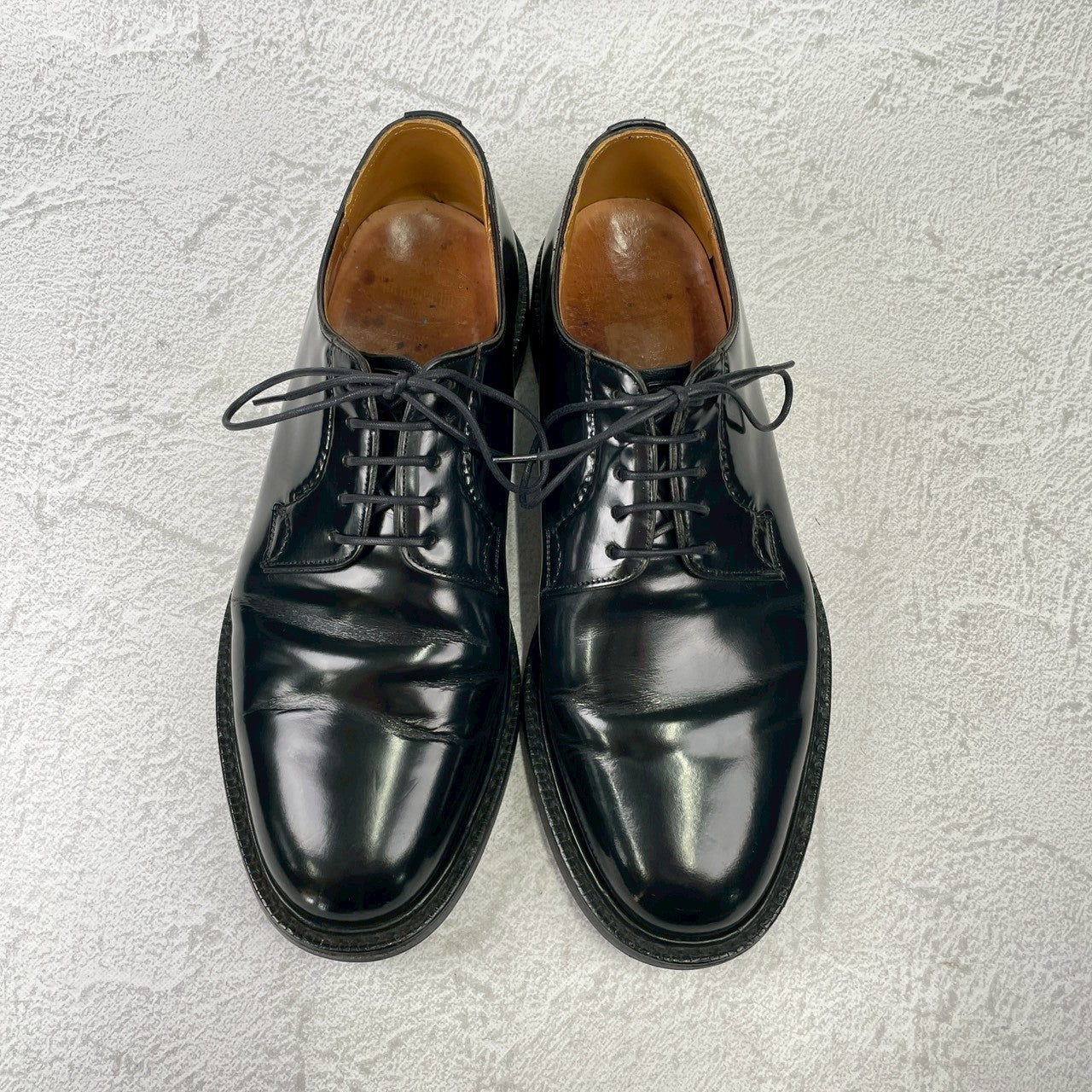 【名品】Church's チャーチ SHANNON シャノン プレーン 外羽根 黒 ブラック UK7 / 25.5cm【W3592】