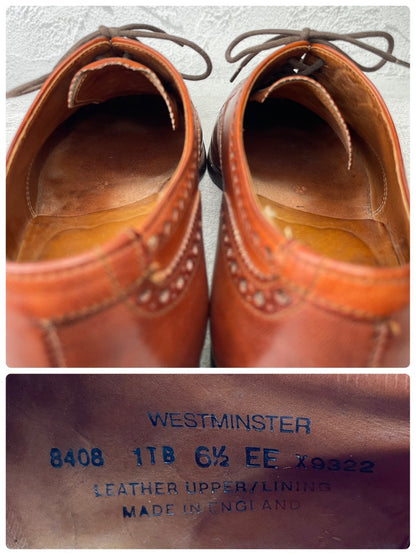 Crockett&Jones WESTMINSTER｜セミブローグ ブラウン UK6.5 EE / 25cm