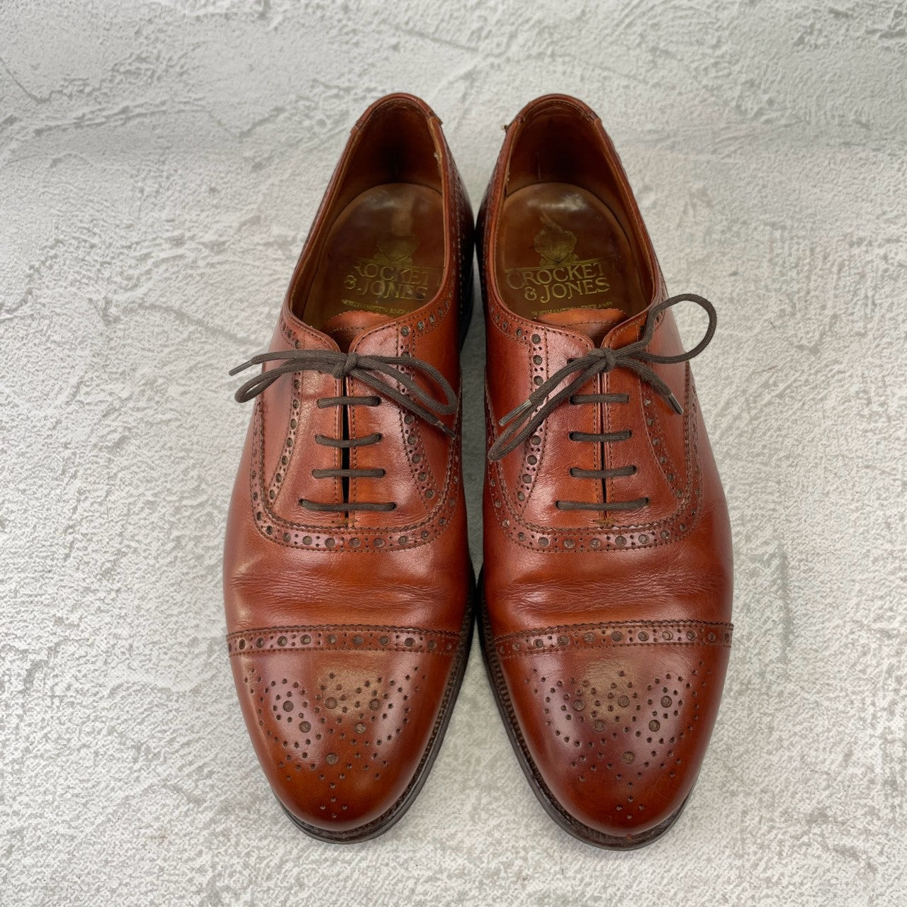 Crockett&Jones WESTMINSTER｜セミブローグ ブラウン UK6.5 EE / 25cm