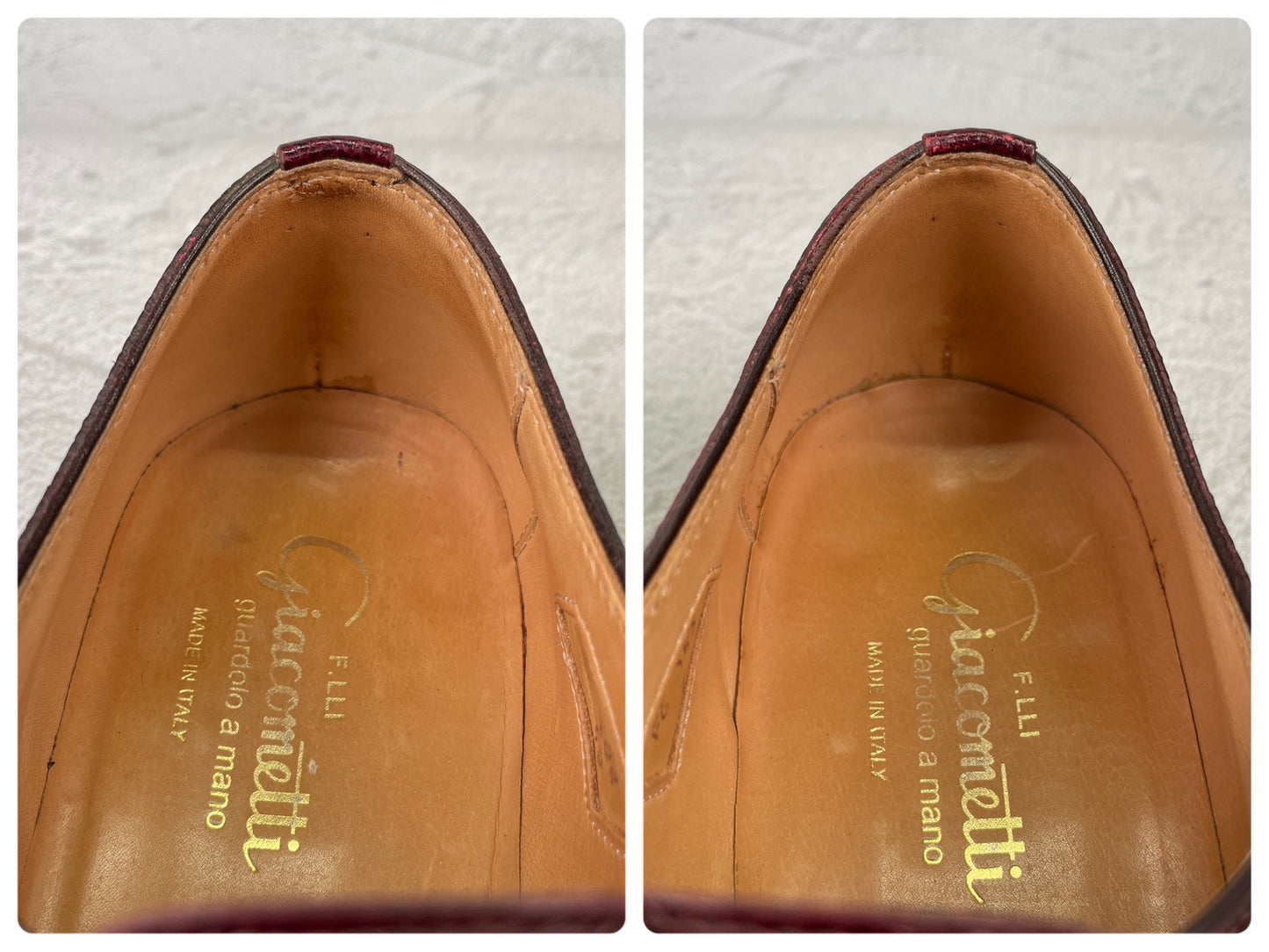 F.LLI Giacometti FG388｜ダブルモンク バーガンディー EUR40 / 25~25.5cm グレインレザー