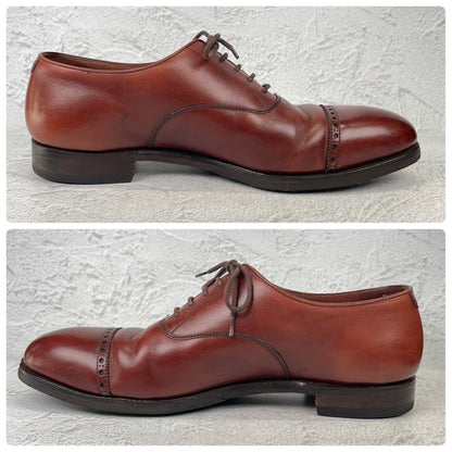 Crockett&Jones BELGRAVE｜クォーターブローグ ブラウン UK6.5E / 25.0cm ハンドグレード
